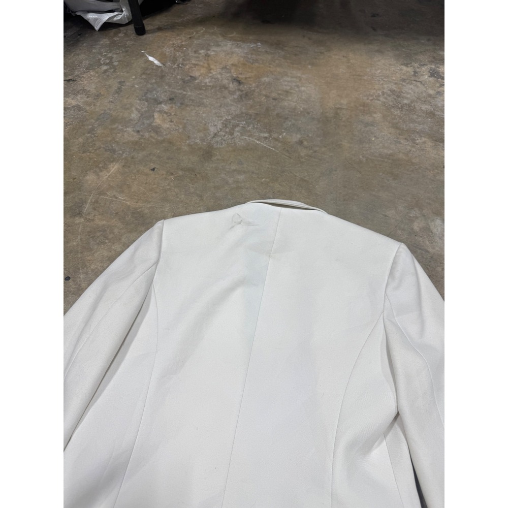 Vintage Levi Strauss & Co White Blazer Jacket Two Button Patch Pockets Womens M - Picture 13 of 16